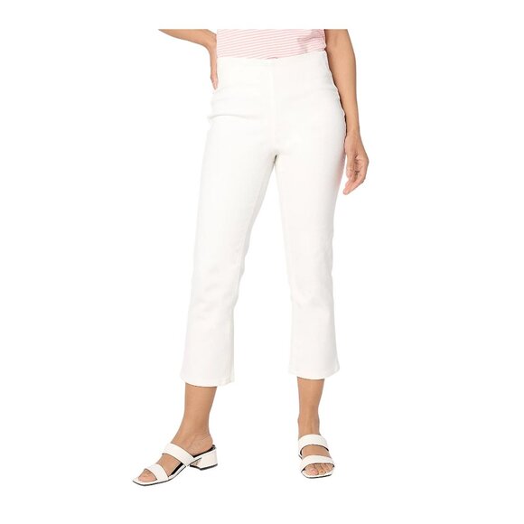 Denim and Co Cropped Jeans Size 18W Signature Tall Perfect Flex White Minimalist - Picture 1 of 8